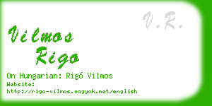 vilmos rigo business card